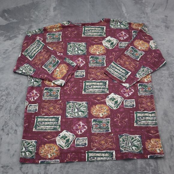 Extra Elements Womens Shirt 4X Multicolor Knit Crew Neck Pullover T Shirt - Picture 10 of 16